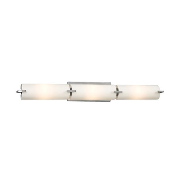 Galaxy Kona 4.25-in x 32.5-in 3 Light Chrome Cylinder Vanity Light Bar