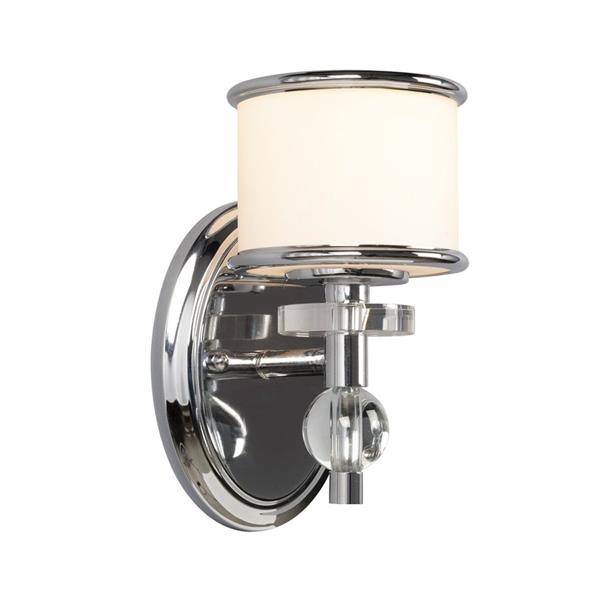 Galaxy Hilton 5.43-in W 1 Light Chrome Arm Wall Sconce