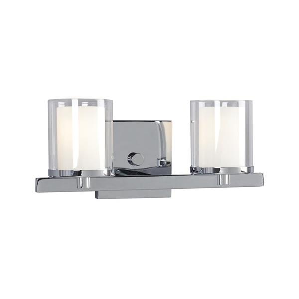 Galaxy Alden 13-in x 5.50-in 2 Light Polished Chrome Cylinder Vanity Light