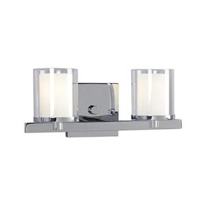 Galaxy Alden 13-in x 5.50-in 2 Light Polished Chrome Cylinder Vanity Light