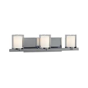 Galaxy Alden 21-in x 5.50-in 3 Light Polished Chrome Cylinder Vanity Light