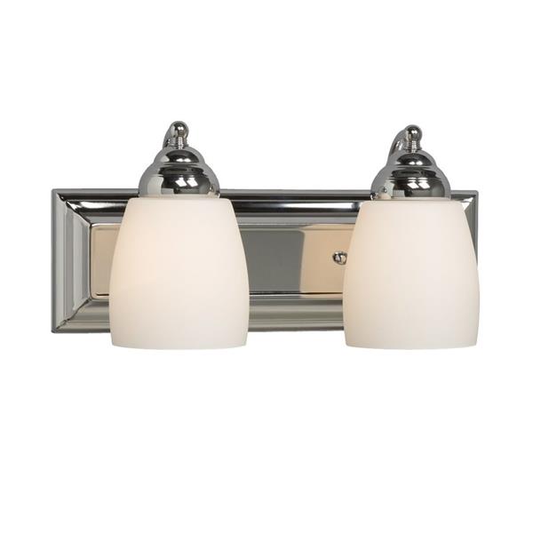 Galaxy Barclay 14-in x 6.75-in 2 Polished Chrome Bell Vanity Light