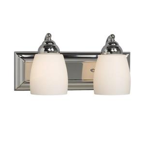 Galaxy Barclay 14-in x 6.75-in 2 Polished Chrome Bell Vanity Light