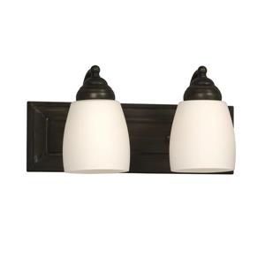 Galaxy Barclay 14-in x 6.75-in 2 Oil rubbed Bronze Bell Vanity Light