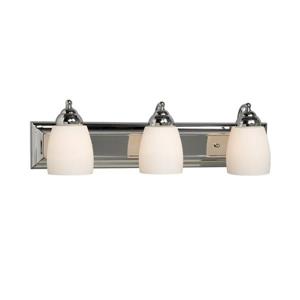 Galaxy Barclay 24-in x 6.75-in 3 Light Polished Chrome Bell Vanity Light