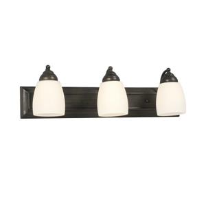 Galaxy Barclay 24-in x 6.75-in 3 Light Oil Rubbed Bronze Bell Vanity Light