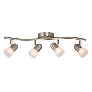 Galaxy Luna III 26.5-in Brushed Nickel 4-Light Track Bar Fixed Track Light Kit