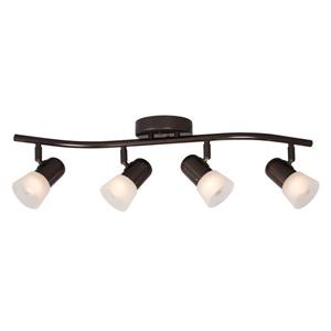 Galaxy Luna III 26.5-in Old Bronze 4-Light Track Bar Fixed Track Light Kit