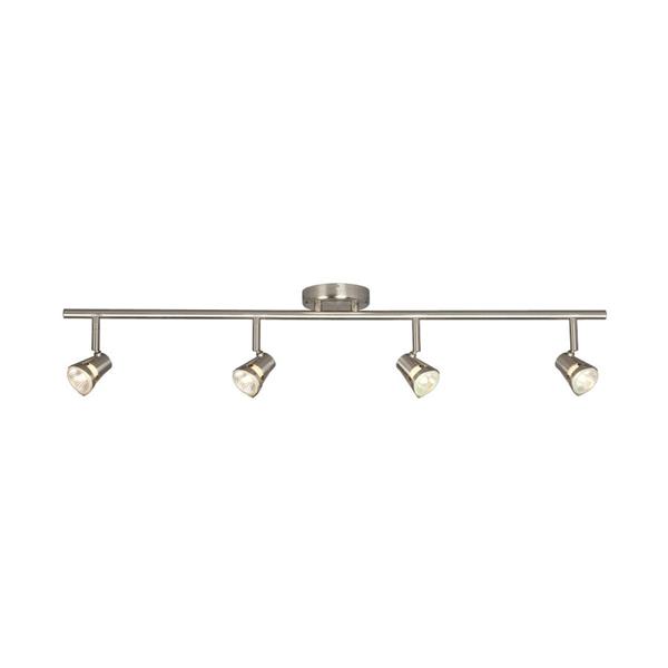 Galaxy 35-in Brushed Nickel 4-Light Track Bar Fixed Track Light Kit