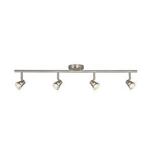 Galaxy 35-in Brushed Nickel 4-Light Track Bar Fixed Track Light Kit