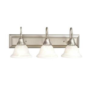 Galaxy Adelaide 24-in x 9.12-in 3 Light Pewter Bell Vanity Light