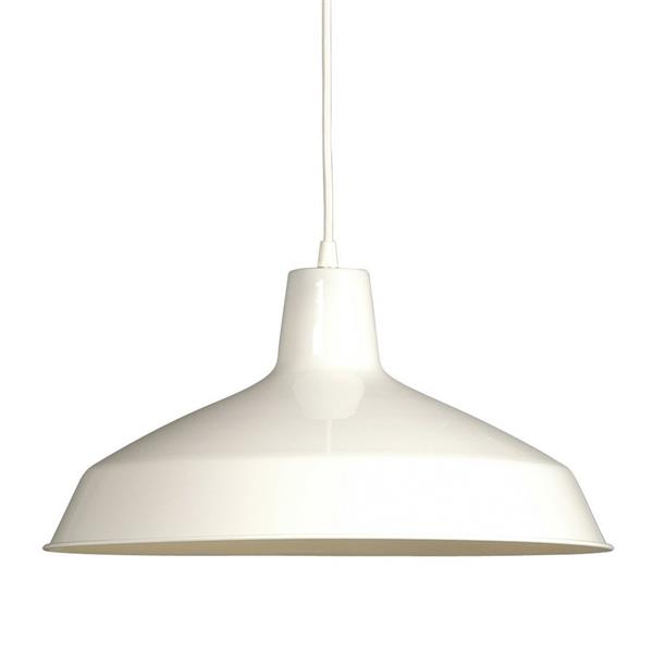 Galaxy 15.62-in White Transitional Warehouse Pendant Lighting