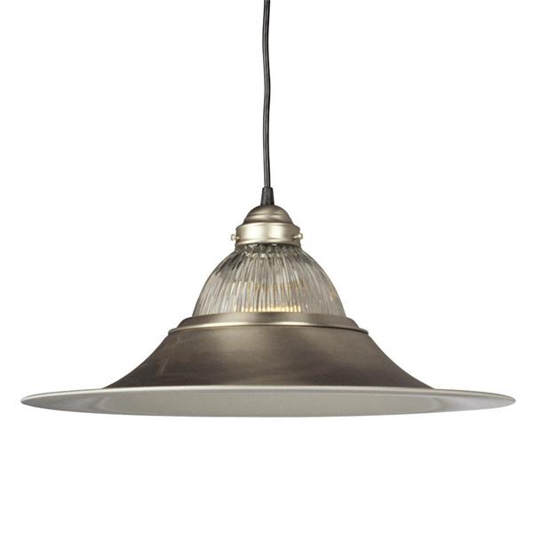 Galaxy 18-in Pewter Transitional Bell Pendant Lighting