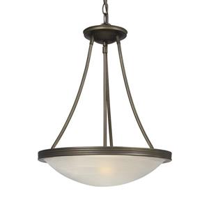 Galaxy Julian 15-in x 18-in Oil Rubbed Bronze Transitional Bowl Pendant Lighting