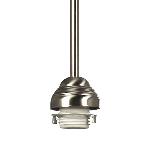 Galaxy 5-in x 43.5-in Brushed Nickel Transitional Mini Pendant Lighting