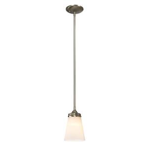 Galaxy Franklin 4.5-in x 7-in Brushed Nickel Modern Bell Mini Pendant Lighting