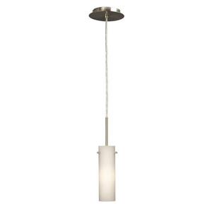 Galaxy 3.12-in x 7.88-in Brushed Nickel Modern Cylinder Mini Pendant Lighting