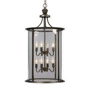 Galaxy Huntington 18-in x 35-in Oil Rubbed Bronze Traditional Lantern Pendant Lighting