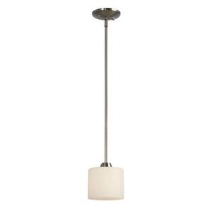 Galaxy Drummond 6-in x 6.25-in Brushed Nickel Modern Drum Mini Pendant Lighting