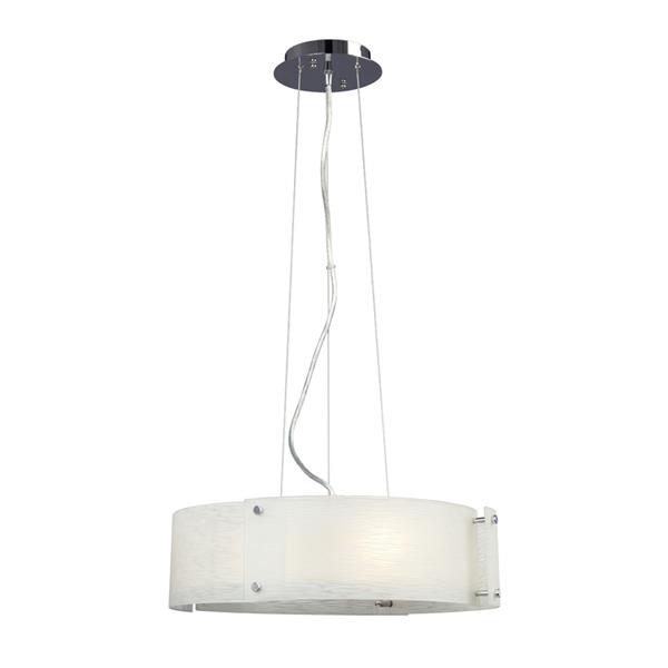 Galaxy Madeo 18-in x 4.75-in Polished Chrome Modern Drum Pendant Lighting