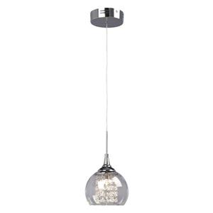Galaxy Rihanna 5.87-in Polished Chrome Crystal Modern Dome Mini Pendant Lighting