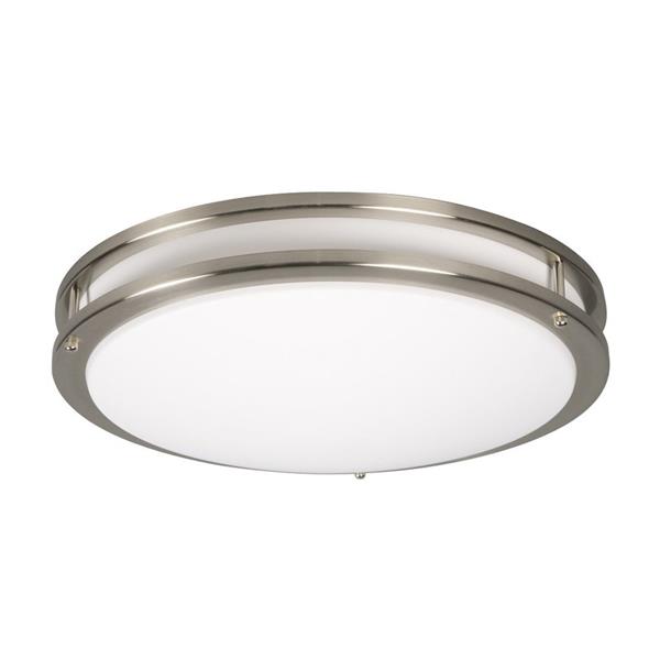 Galaxy 11 62 In Brushed Nickel Fluorescent Flush Mount Ceiling