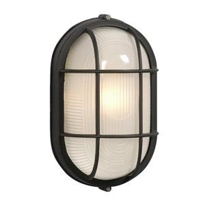 Galaxy Marine 11.125-in Black Frosted Glass Outdoor Wall Light