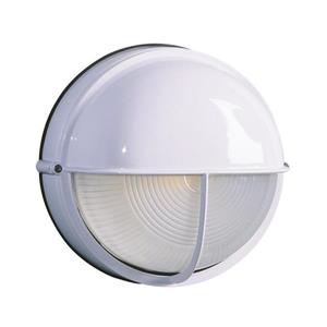 Galaxy Marine 10.25-in White Hooded Frosted Glass Outdoor Wall Light