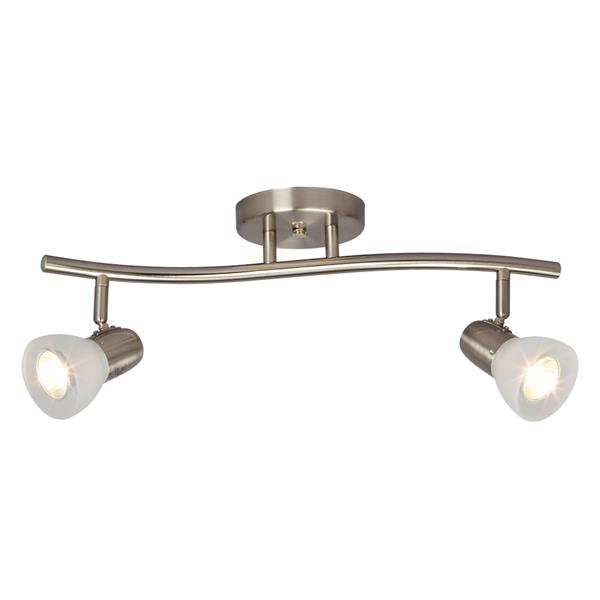 Galaxy Luna 19-in Brushed Nickel 2-Light Track Bar Fixed Track Light ...