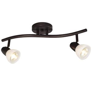 Galaxy Luna 19-in Old Bronze 2-Light Track Bar Fixed Track Light Kit