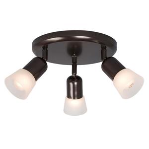 Galaxy Luna III 10-in Old Bronze Flush 3-Light Mount Fixed Track Light Kit