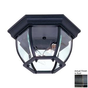 Artcraft Lighting Classico 10.75-in Rust 2-Light Outdoor Flush Mount Light