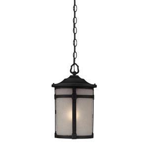 Artcraft Lighting St. Moritz Rich Black White Glass Traditional Pendant Lantern