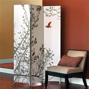 Nexxt Designs Bota Bird 5.11-ft x 3.11-ft Canvas Room Divider