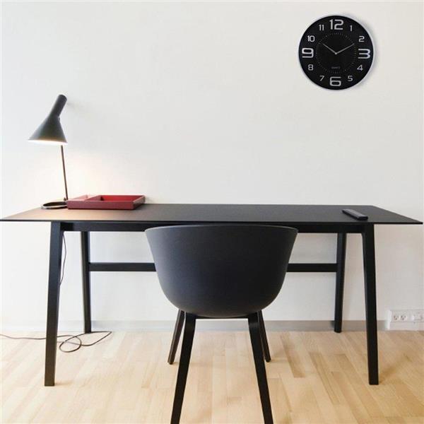 Kiera Grace 18-in Black Modern Wall Clock