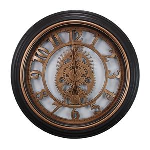 Kiera Grace Gears 20-in Bronze Finish Wall Clock