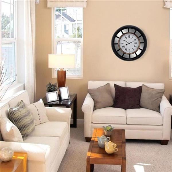 Kiera Grace 22-in Vintage Mirrored Wall Clock