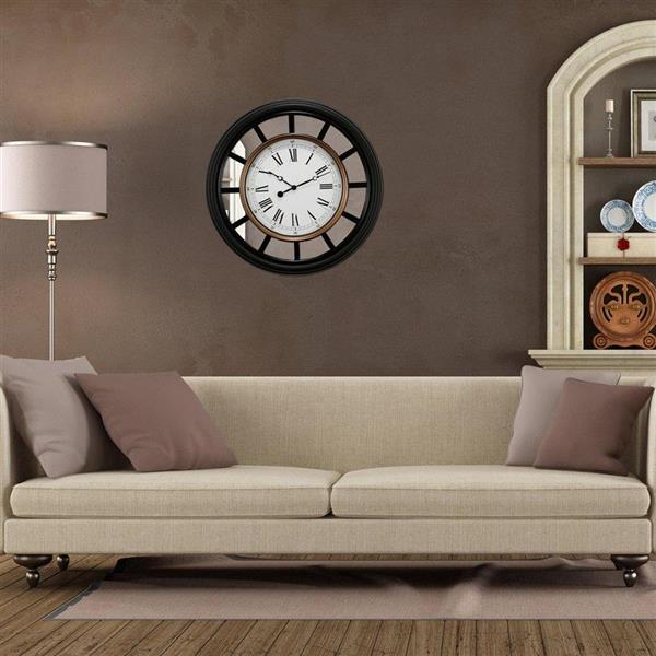 Kiera Grace 22-in Vintage Mirrored Wall Clock