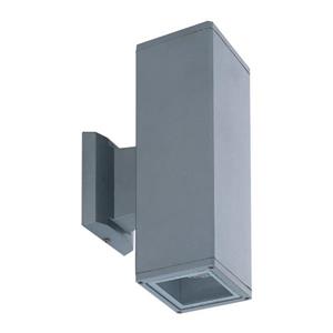 Eurofase 12.5-in Grey Medium Base (E-26) Square Outdoor Wall Light