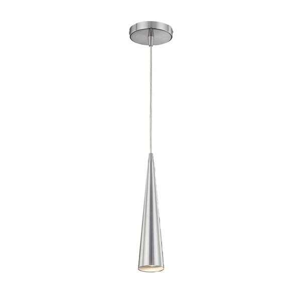 Eurofase Sliver 2.75-in x 12-in Satin Nickel Modern Mini Cone Pendant