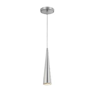 Eurofase Sliver 2.75-in x 12-in Satin Nickel Modern Mini Cone Pendant
