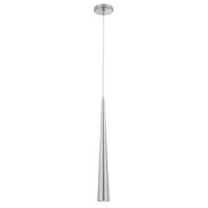 Eurofase Sliver 2.75-in x 24-in Satin Nickel Modern Mini Cone Pendant