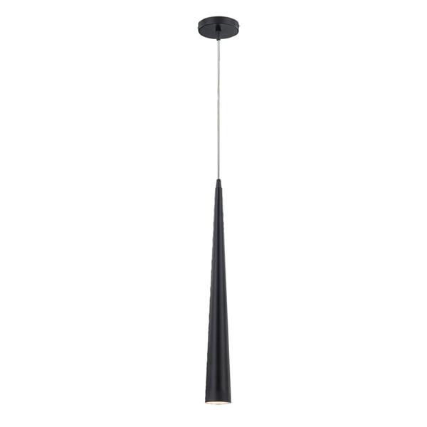 Eurofase Sliver 2.75-in x 24-in Black Modern Mini Cone Pendant