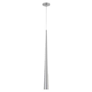 Eurofase Sliver 2.75-in x 36-in Satin Nickel Modern Mini Cone Pendant