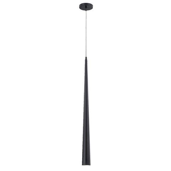 Eurofase Sliver 2.75-in x 36-in Black Modern Mini Cone Pendant