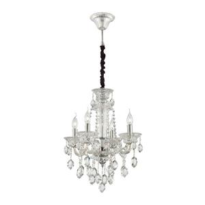Eurofase Venetian Collection 72-in Clear 4-Light Traditional Candle Chandelier