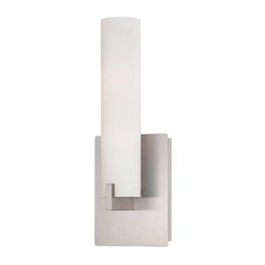 Eurofase Zuma 5.25-in W 1-Light Brushed Nickel Arm Hardwired Standard Wall Sconce