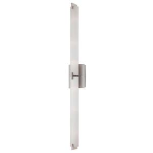 Eurofase Zuma 39.5-in W 1-Light Brushed Nickel Arm Hardwired Standard Wall Sconce