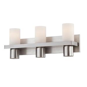 Eurofase Piller 20-in 6- Light Brushed Nickel Cylinder Vanity Light