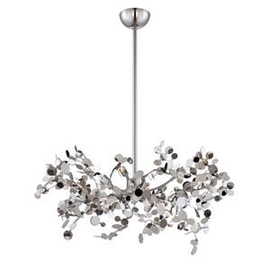 Eurofase Divo Collection 54-in Nickel 5-Light Modern Abstract Chandelier